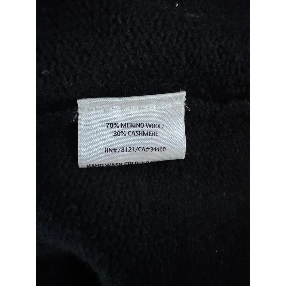 Eileen Fisher Women's Black Merino Wool Cashmere Blend Long Cardigan Size Small - Picture 4 of 8